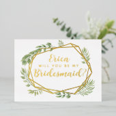 Junggesellinnenabschiede? Grünpflanzen und Blattwe Folieneinladung (Stehend vorne)