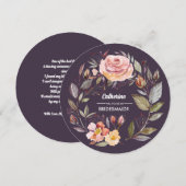 Junggesellinnenabschiede? Herbst-Blume Einladung (Vorne/Hinten)