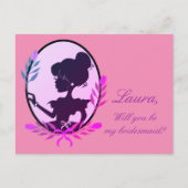 Junggesellinnenabschiede? Lila Einladungspostkarte (Vorderseite)