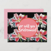 Junggesellinnenabschiede? Lily floral Postcard Postkarte (Vorne/Hinten)