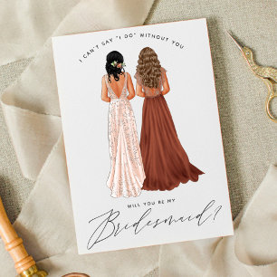 Junggesellinnenabschiede? Mädchen in Gowns Einladung