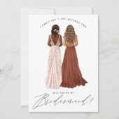 Junggesellinnenabschiede? Mädchen in Gowns Einladung (Vorderseite)