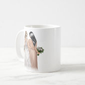 Junggesellinnenabschiede? Mädchen in Gowns Kaffeetasse (Vorderseite Links)