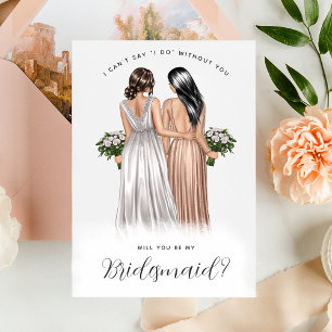 Junggesellinnenabschiede? Mädchen in Gowns V2 Einladung