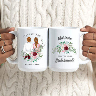 Junggesellinnenabschiede? Mädchen in Robes Floral Kaffeetasse
