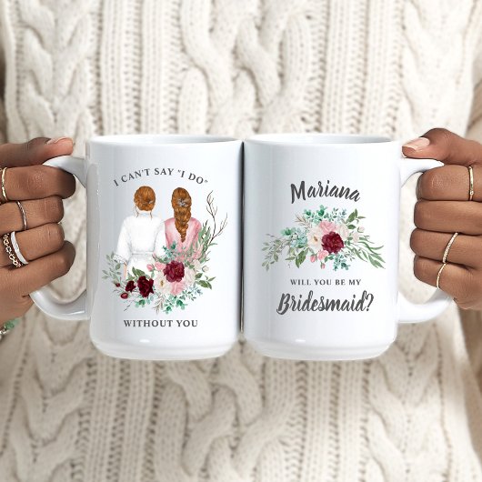 Junggesellinnenabschiede? Mädchen in Robes Floral Kaffeetasse