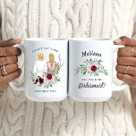 Junggesellinnenabschiede? Mädchen in Robes floral  Kaffeetasse<br><div class="desc">Diese wunderschönen Tasse werden Ihr zukünftiges Brautparty auf jeden Fall begeistern! Sehen Sie sich die ganze Kollektion für weitere Anpassungen an!</div>