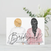 Junggesellinnenabschiede? Mädchen in Robes-Karte Einladung (Stehend Vorderseite)