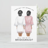 Junggesellinnenabschiede? Mädchen in Robes-Karte Einladung (Stehend Vorderseite)