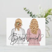 Junggesellinnenabschiede? Mädchen in Robes V2 Einladung (Stehend Vorderseite)