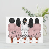 Junggesellinnenabschiede? Mädchen in Robes V2 Einladung (Stehend Vorderseite)