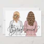 Junggesellinnenabschiede? Mädchen in Robes V2 Einladung (Vorderseite)