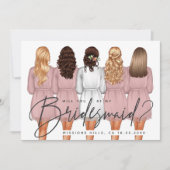 Junggesellinnenabschiede? Mädchen in Robes V2 Einladung (Vorderseite)