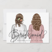 Junggesellinnenabschiede? Mädchen in Robes V2 Invi Einladung (Vorderseite)