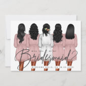 Junggesellinnenabschiede? Mädchen in Robes V2 Invi Einladung (Vorderseite)