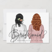 Junggesellinnenabschiede? Mädchen in Robes V2 Invi Einladung (Vorderseite)