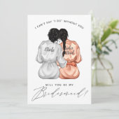 Junggesellinnenabschiede? Mädchen in Silk Robes In Einladung (Stehend Vorderseite)