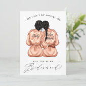 Junggesellinnenabschiede? Mädchen in Silk Robes In Einladung (Stehend Vorderseite)