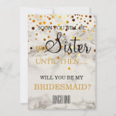 Junggesellinnenabschiede? Marmoruntergrund Einladung (Vorderseite)