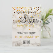 Junggesellinnenabschiede? Marmoruntergrund Einladung (Stehend Vorderseite)