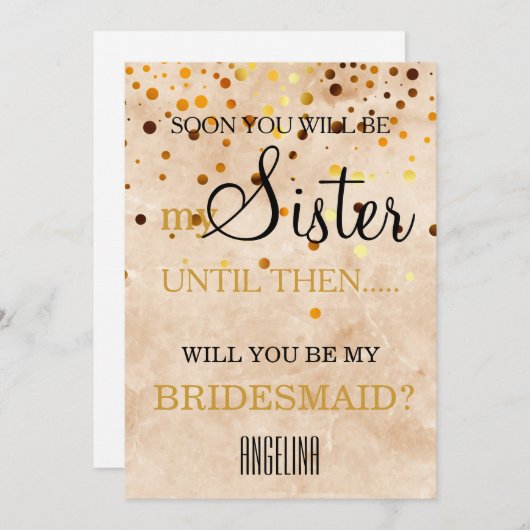 Junggesellinnenabschiede? Marmoruntergrund Einladung (Vorne/Hinten)