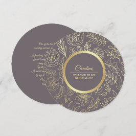 Junggesellinnenabschiede? Mocha Gold Floral Einladung