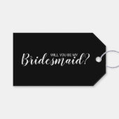 Junggesellinnenabschiede? Modern Script Black Geschenkanhänger (Vorderseite (Horizontal))