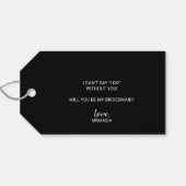 Junggesellinnenabschiede? Modern Script Black Geschenkanhänger (Rückseite Horizontal)