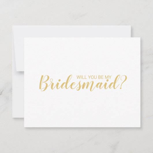 Junggesellinnenabschiede? Modern Script Gold Einladung (Vorderseite)