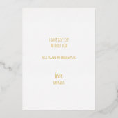 Junggesellinnenabschiede? Modern Script Gold Folieneinladung (Rückseite)