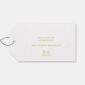 Junggesellinnenabschiede? Modern Script Gold Geschenkanhänger (Rückseite Horizontal)