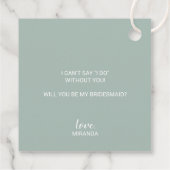 Junggesellinnenabschiede? Moderne Schrift Geschenkanhänger (Rückseite)