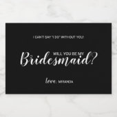 Junggesellinnenabschiede? Moderne Skriptsparkling Schaumweinetikett (Einzelnes Label)