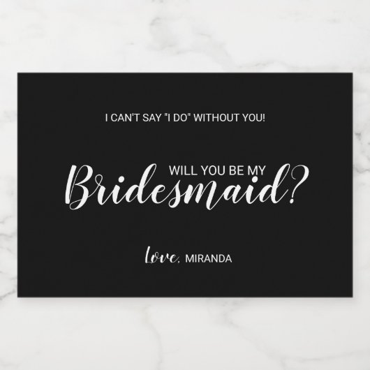 Junggesellinnenabschiede? Moderne Skriptsparkling Schaumweinetikett (Einzelnes Label)