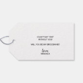 Junggesellinnenabschiede? Moderner Tag für Skriptg Geschenkanhänger (Rückseite Horizontal)