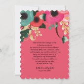 Junggesellinnenabschiede? Modernes Blumenzeitalter Einladung (Rückseite)