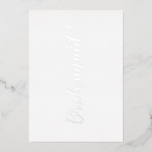 Junggesellinnenabschiede? Modernes Script Silver Folieneinladung (Vorderseite)