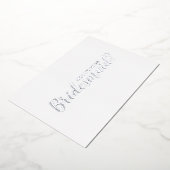 Junggesellinnenabschiede? Modernes Script Silver Folieneinladung (Gedreht)