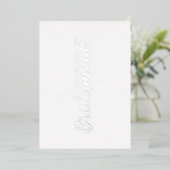 Junggesellinnenabschiede? Modernes Script Silver Folieneinladung (Stehend vorne)