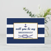 Junggesellinnenabschiede? Nautic Themed Einladung (Stehend Vorderseite)