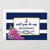 Junggesellinnenabschiede? Nautic Themed Einladung (Vorne/Hinten)