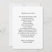 Junggesellinnenabschiede? Peach Red Floral Einladung (Rückseite)