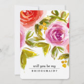 Junggesellinnenabschiede? Peach Red Floral Einladung (Vorderseite)