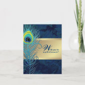 Junggesellinnenabschiede? Peacock Feather Einladung (Vorderseite)