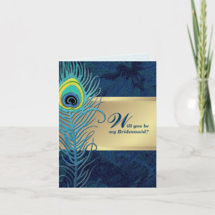 Junggesellinnenabschiede? Peacock Feather Einladung