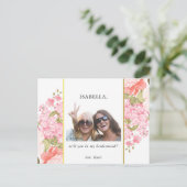Junggesellinnenabschiede | Peonies und Hydrangeas Einladungspostkarte (Stehend Vorderseite)