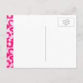 Junggesellinnenabschiede? Pink Leopard Einladungspostkarte (Rückseite)