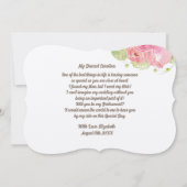 Junggesellinnenabschiede? Romantische Rose Einladung (Rückseite)