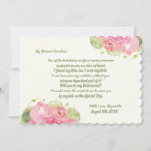Junggesellinnenabschiede? Romantische Rose Einladung (Rückseite)