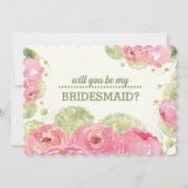 Junggesellinnenabschiede? Romantische Rose Einladung (Vorderseite)